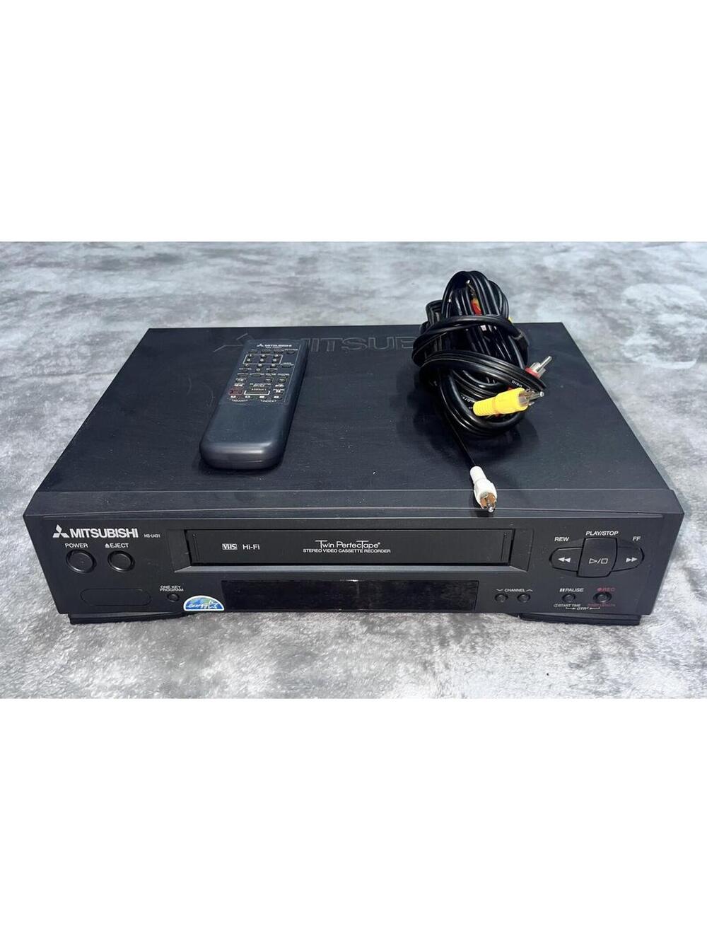 Mitsubishi HS-U431 VCR VHS to Digital & DVD HDMI Output Remote Bundle Works
